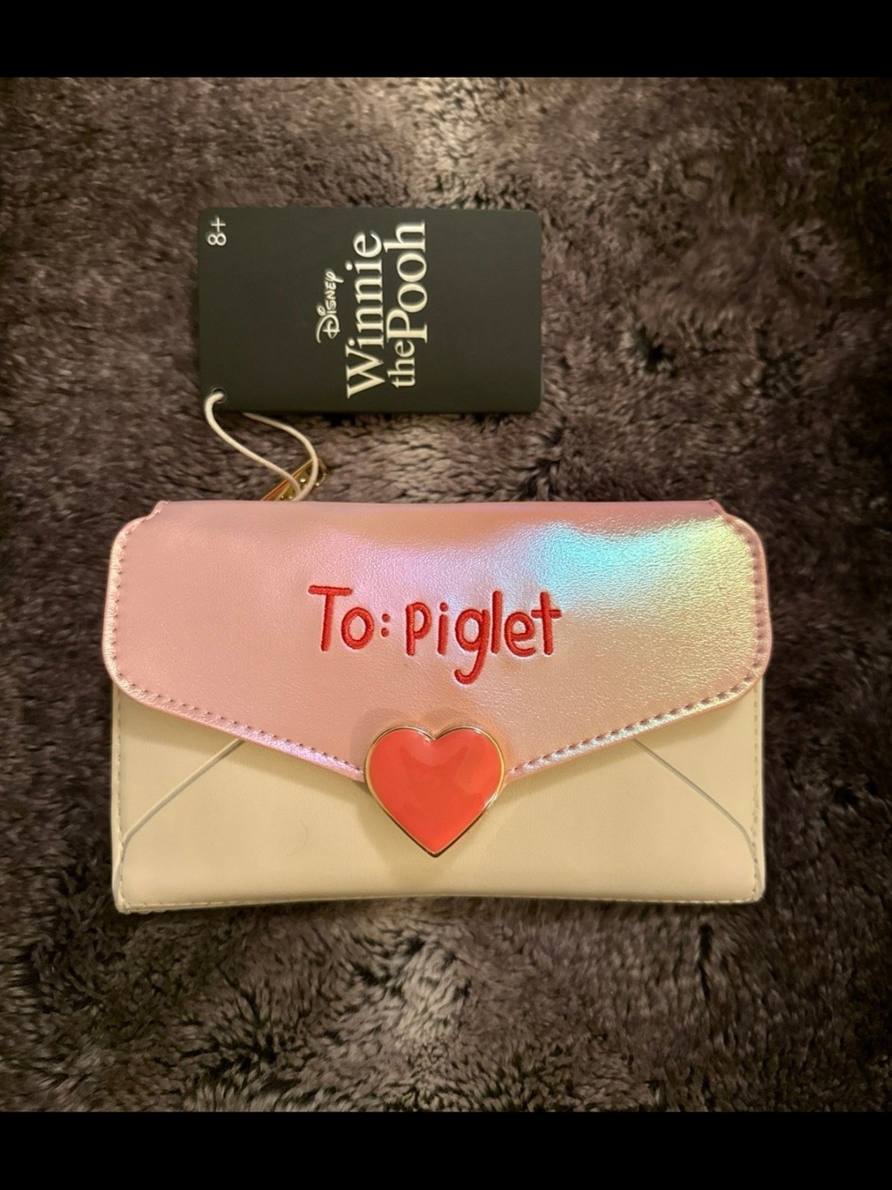 Loungefly Cream Winnie the Pooh & Piglet Zip Wallet with Red Trim - Picture 2 of 3
